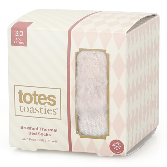 totes toasties® Ladies Thermal Brushed Bed Sock Oat Extra Image 1